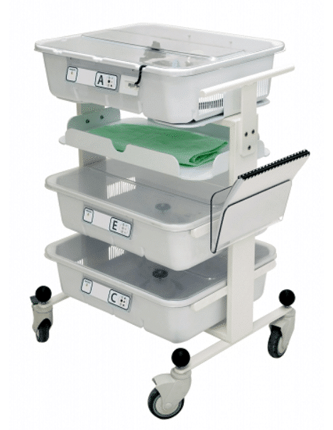 Wózek do transportu i przechowywania endoskopów