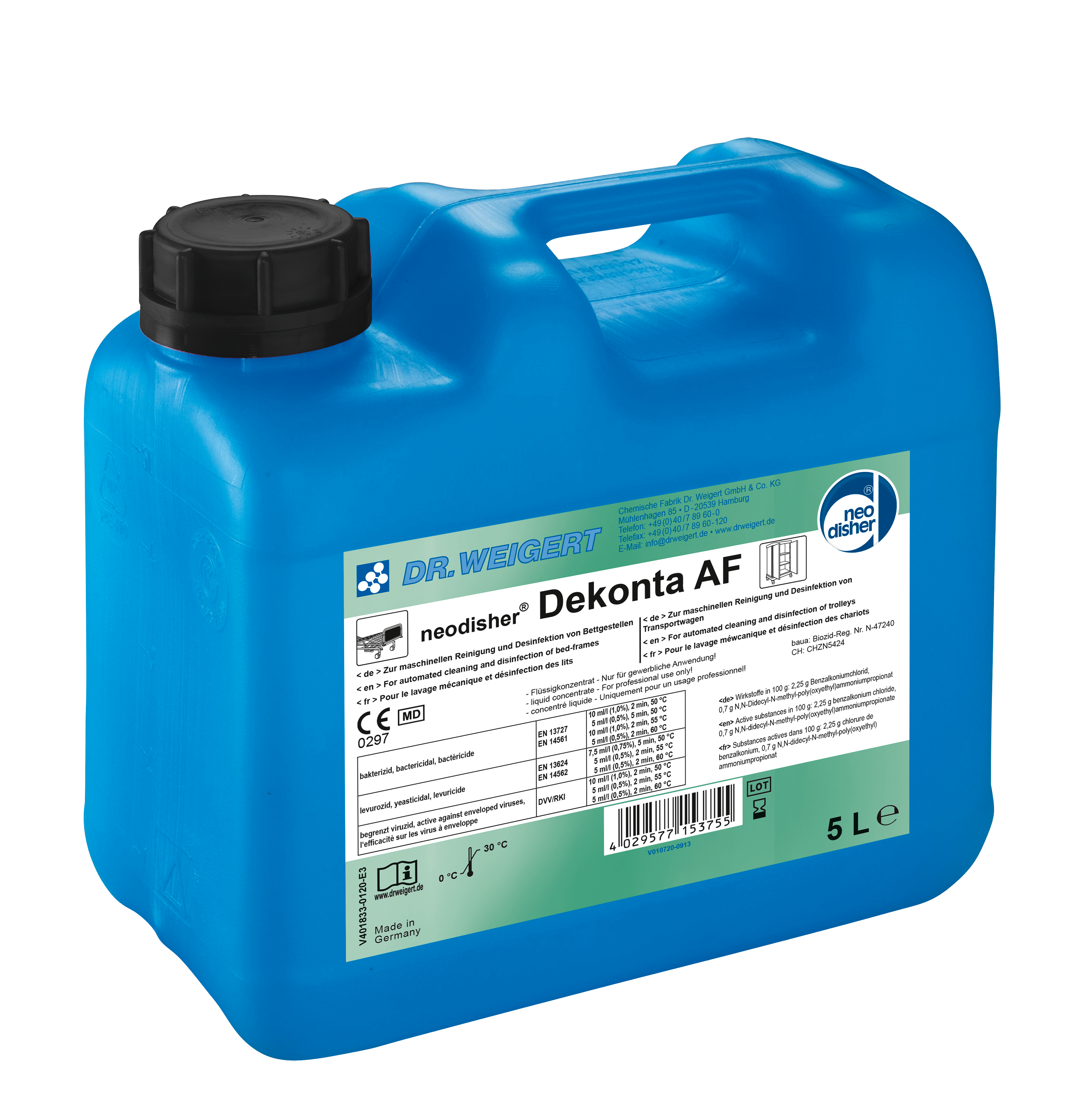 neodisher® Dekonta AF – płynny koncentrat do maszynowego mycia i dezynfekcji masek oddechowych i innych ŚOI